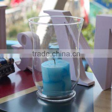 French Country Home Decorative Glass Candle Container for Christams Table Centerpiece photo-2