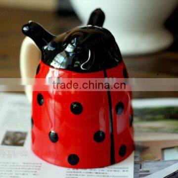 ceramic ladybird mug dolomite handpaint mug OEM welcome