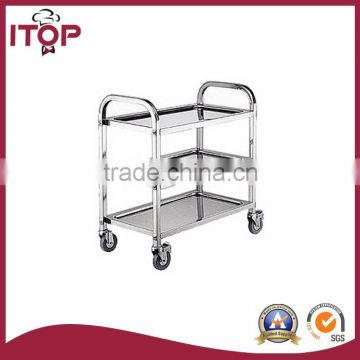 stainless steel AISI201 3 Tiers Assembled Dinning Cart