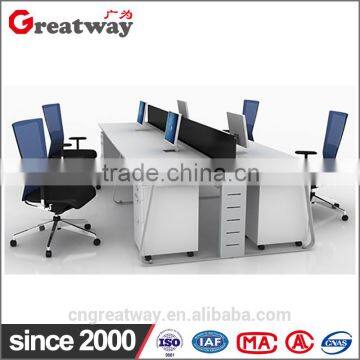 New material oak melamine table with drawers computer office desk(QE-29F-4)