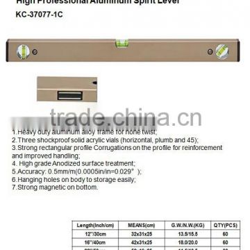 High professional hot new 2015 good price magnetic aluminum construction instrument Accurate Heavey Duty Spirit Level