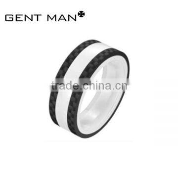 High quality jewelry popular Carbon fiber ceramic ring band