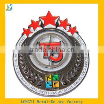 Factory price OEM brand custom silver challenge coin