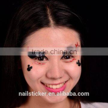 Custom New Fashion Party Face Rhinestone Tattoo Sticker Acrylic Makeup Self-adhesive Face Paint Sticker photo-2