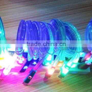 The New Factory Direct Sale LED Intelligent Light Charging Data Line