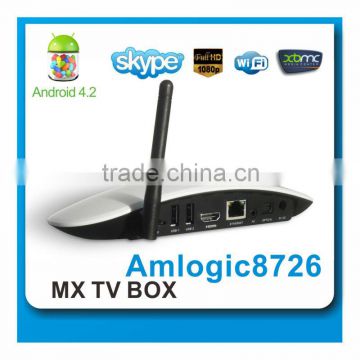 dual core amlogic Android 4.2.2 TV Box -Support Xbmc, customized launcher smart box