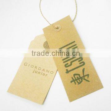 Trousers Die Cut Cheap Clothing Kraft Paper Hang Tag