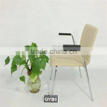 TDC-170-2 QVB JIANDE TONGDA FABRIC SEAT Stackable METAL CHROME PLATED ARMREST OFFICE CHAIR