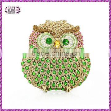 classic owl crystal stone clutch bag hardcase crystal bag women wedding party purses handbags evening bag(8611A-G)