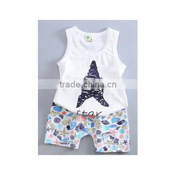 baby boys summer clothing 2pcs sets sleeveless top + short pants