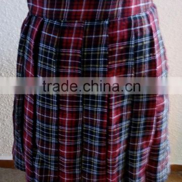 Colorful Plaid Skirt Short Girl School Skirt