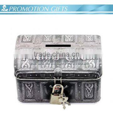 Customized chest money box with lock and key