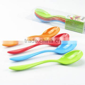 4 pcs colorful plastic spoon/Plastic sauces spoon/ kids spoon