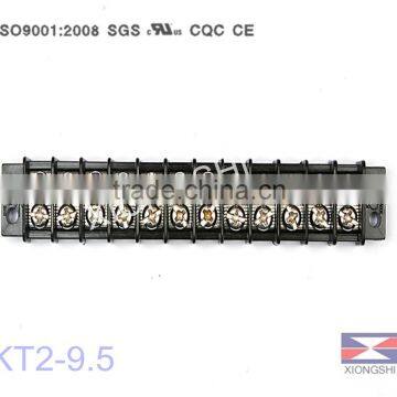 Barrier double row screw terminal block connector