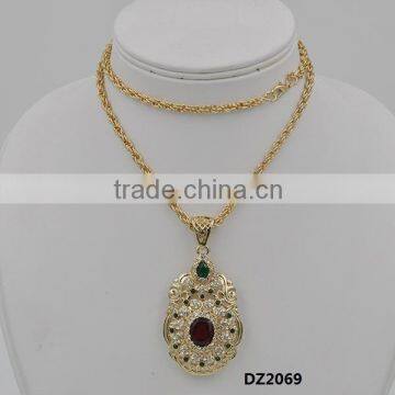 Fashion Jewelry Necklace Alloy Pendent Necklace with Rhinestone