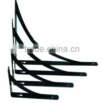 metal bracket for shelves in black and white