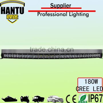 new design one row light bar 3d spot beam 180w curved led light bar for offroad