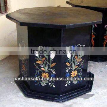 Marble Inlaid Coffee Table Base