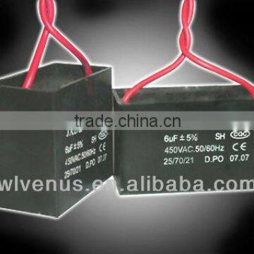 black plastic case square type cbb61 capacitor price 5.5uf