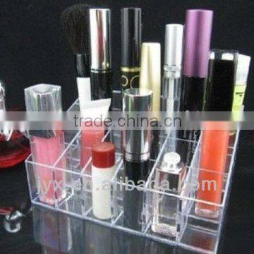 Clear makeup cosmetic acrylic product display