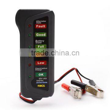 2016 Hot Car Digital Battery Tester Auto Alternator Tester With 6 LED Lights Display Car Styling Battery Diagnostic Tool photo-4
