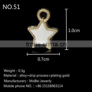 Small Drip Paint Alloy Pendant Accessorizing & Component for Jewelry-51 photo-2