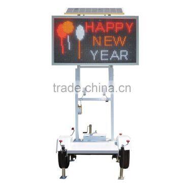 Solar Power Trailer Color Message Sign