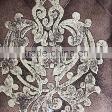 Italian Design Lether Effect Deep Embossed Wallpaper With High Quality photo-6