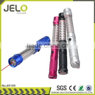 Ningbo JELO Powerful Aluminum Laser+8LED+26LED Working Light RED LED Emergency With Magnet Hook