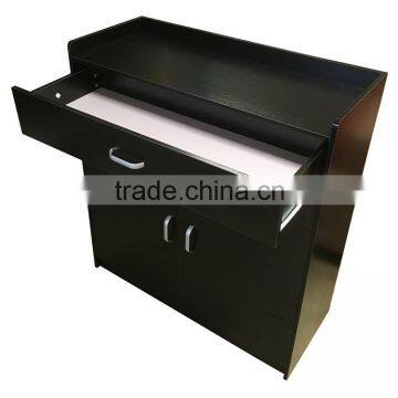 4 Shelves + 1 Drawer Black Wooden Sideboard photo-2