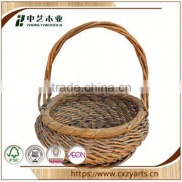 Cheapest Accept OEM Rustic Hinging Outdoor Willow Wicker Basket no Handles photo-3
