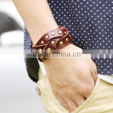 new design vintage leather bracelets cheap leather bracelets