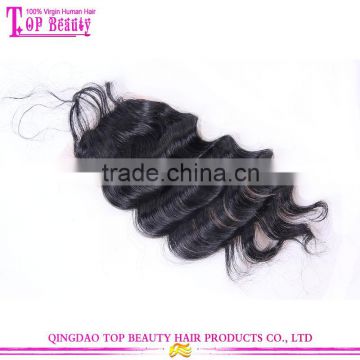 High quality 4X4" virgin brazilian hair cheap stock silk base lace closure free parting cheap silk base closure