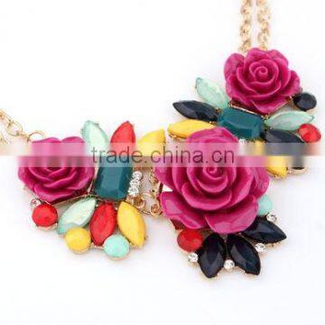 New Hot Selling Flower Choker Collar Vintage Pendant Statement Necklace Women photo-6