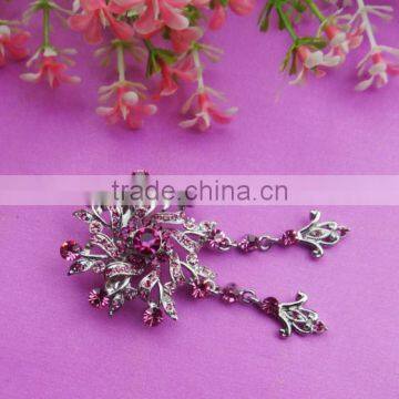 Fashion initial flower brooch pendant for women clothing decorative