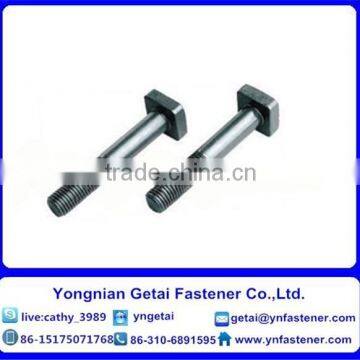 Square head bolts with large/small, DIN933/931 H.D.G / Galvanized with black /yellow zinc plated/blue white