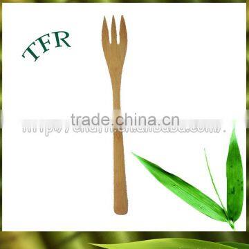 Taster disposable wooden fork with colored handle