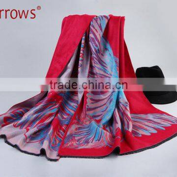 2016 Wholesale Scarves Eagles Printed Animal Shawl Acrylic Wool photo-4