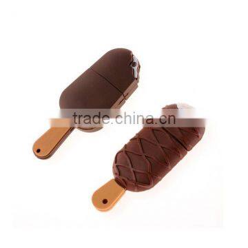 8GB Soft PVC ice cream shaped usb flash drive gift 100% real capacity usb flash disk memory USB 2.0 with key chain