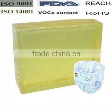 environment-friendly hotmelt adhesive for Adult Diaper,light yellow,Sanitary napkin and diaper contruction