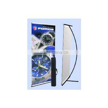 L-shaped banner display stands for wholesale