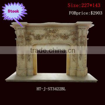 Beige Marble fireplace Surround