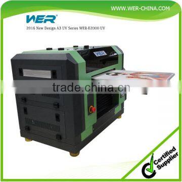 2016 Hot design a3 WER E2000UV a3 digital flatbed printer