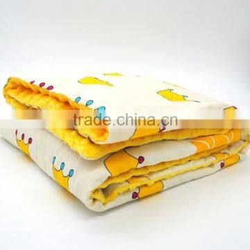 Chinese manufacturer customizable fluffy minky thermal lap quilt