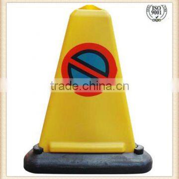 50mm PE Traffic Safety Cones With Rubber Base