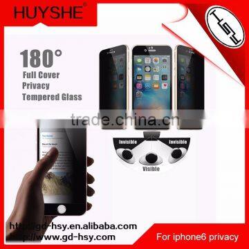 HUYSHE 0.3mm 2.5d 9h privacy tempered glass screen protector for iPhone 6s