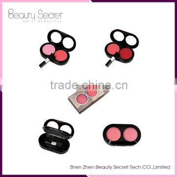 Wholesale 2 Colors Cosmetics Blusher Makeup Palette Powder Blusher