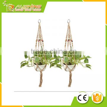 Wholesale Plant Hanger Macrame Jute 4 Legs 48 Inch with Beads Best Recommended For Indoor Outdoor