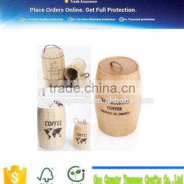 small wooden coffee barrel storage barrel YuGuang Brand