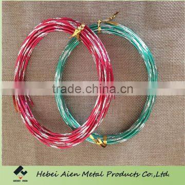 2mm diamond cut anodized aluminum wire